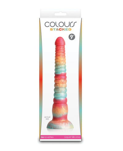 Ns Novelties INC Colours Stacked 9" Dildo - Red/Gold Dildos