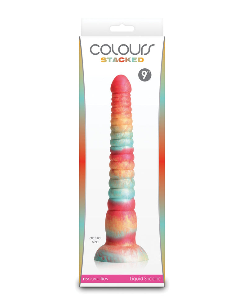 Ns Novelties INC Colours Stacked 9" Dildo - Red/Gold Dildos