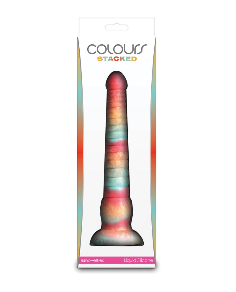 Ns Novelties INC Colours Stacked 9" Dildo - Red/Gold Dildos