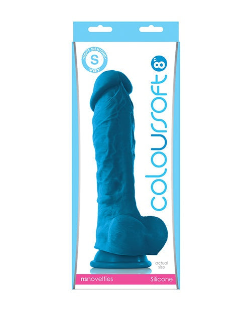 Ns Novelties INC ColourSoft 8" Soft Dildo Blue Dildos