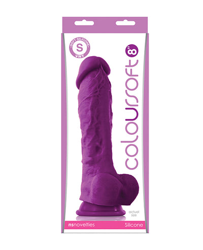 Ns Novelties INC ColourSoft 8" Soft Dildo Purple Dildos