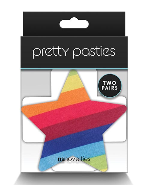 Ns Novelties INC Pretty Pasties Pride Cross &amp; Star Rainbow - 2 Pair Lingerie &amp; Costumes