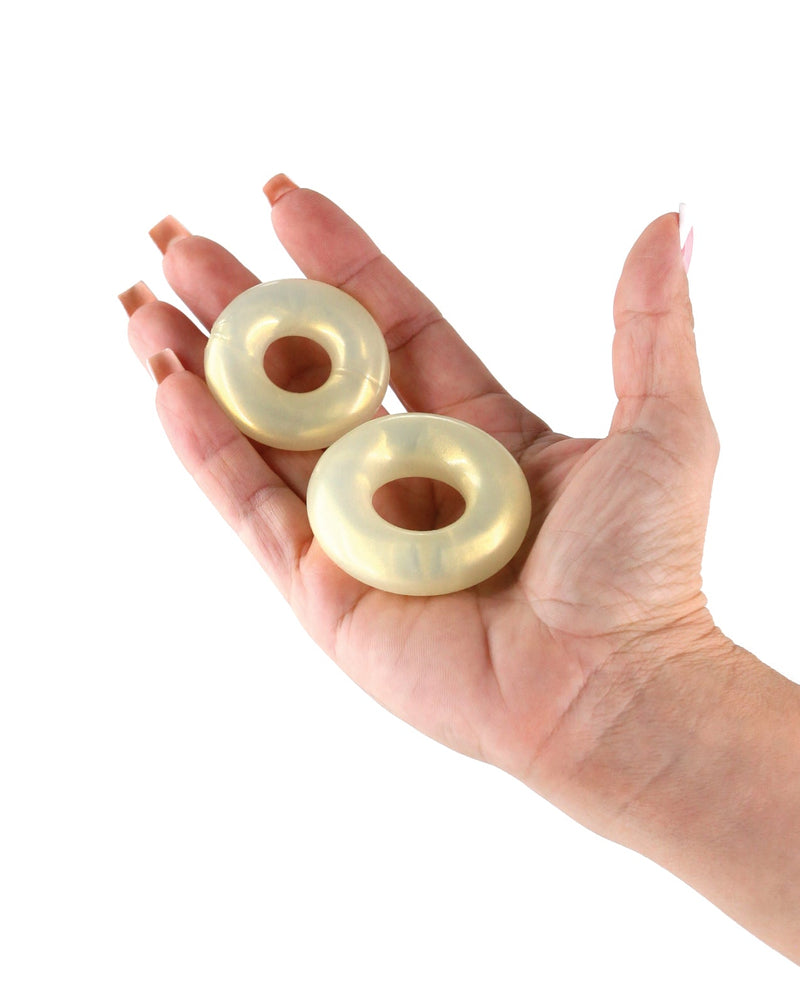 Ns Novelties INC Fantasia Double Stack Cock Rings - Amber Penis Toys