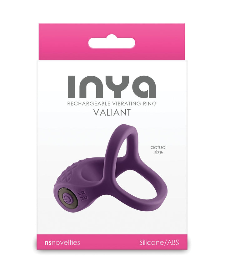 Ns Novelties INC INYA Valiant Cock &amp; Ball Vibe - Berry Penis Toys