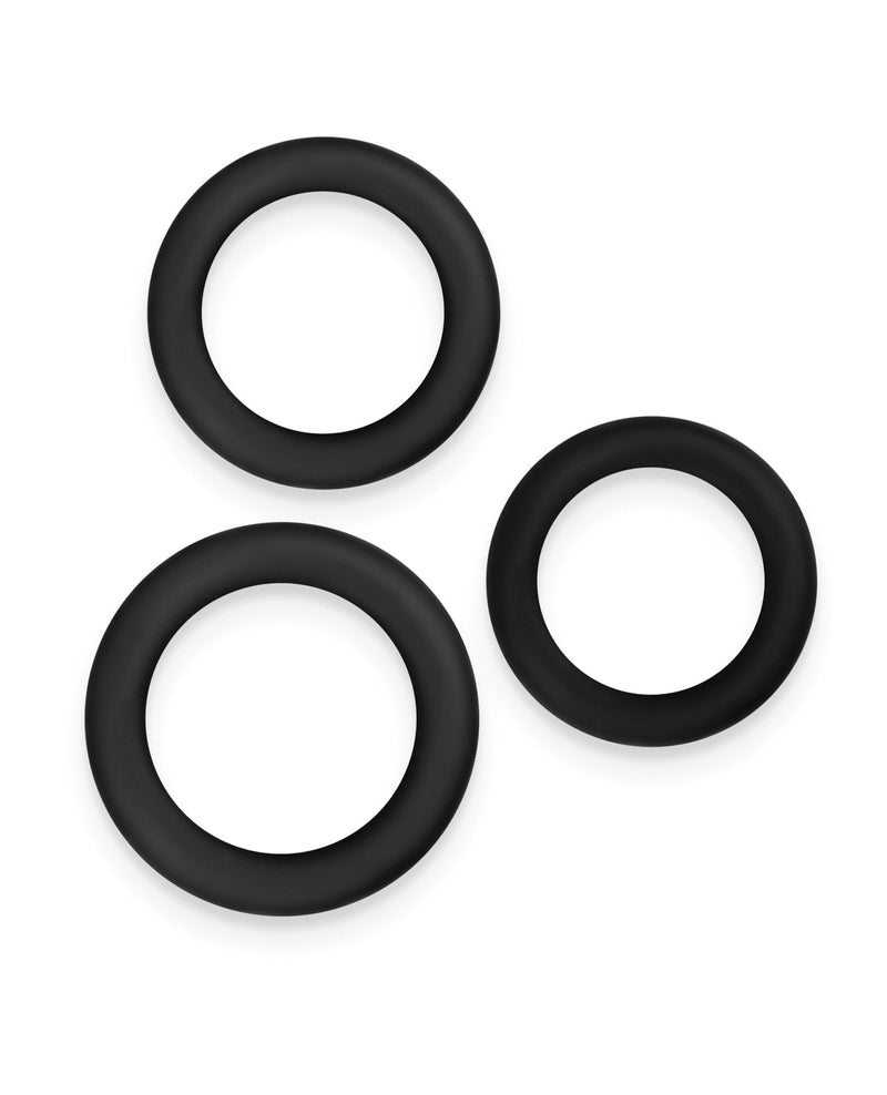 Ns Novelties INC Renegade Slim Cock Rings - Black, 3 pc Set Penis Toys