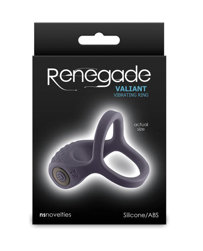 Ns Novelties INC Renegade Valiant Vibrating Cock Ring - Gray Penis Toys