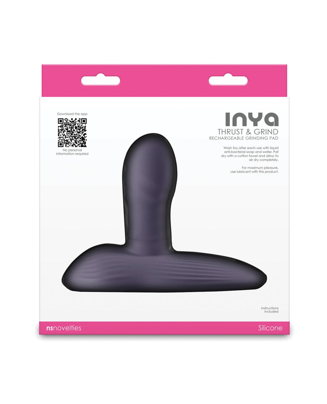 Ns Novelties INC INYA App Controlled Thrust &amp; Grind - Grey Vibrators