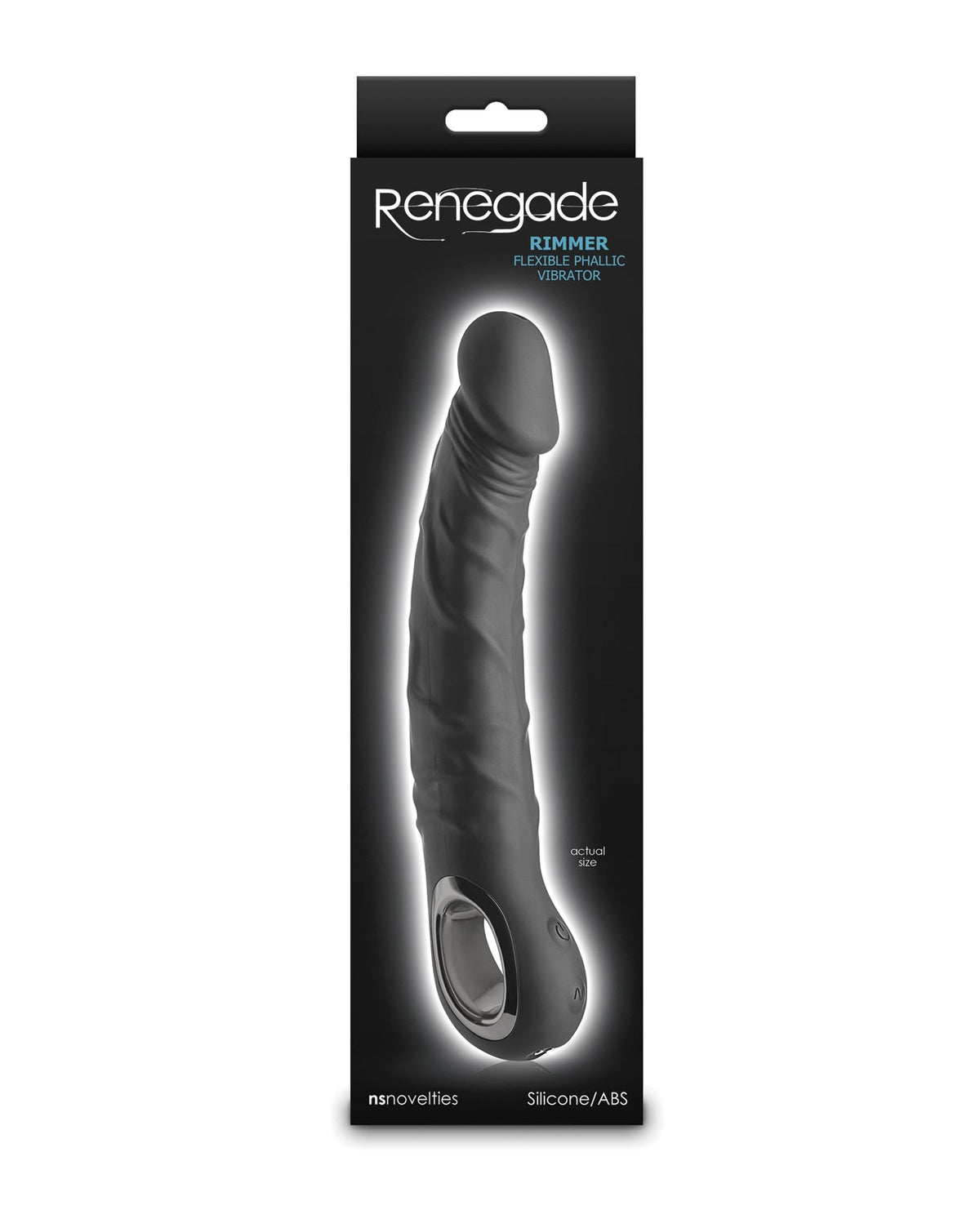 Renegade Rimmer Vibrating Dong with Handle - Black