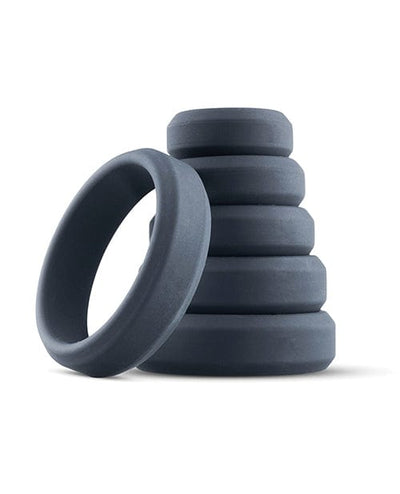 One-dc Boners 6 Pc Wide Cock Ring Set - Black Penis Toys