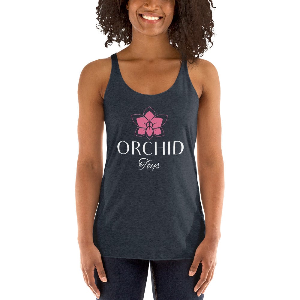 Orchid Toys Women's Racerback Tank White Font