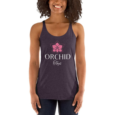 OrchidToys.com Orchid Toys Women's Racerback Tank White Font