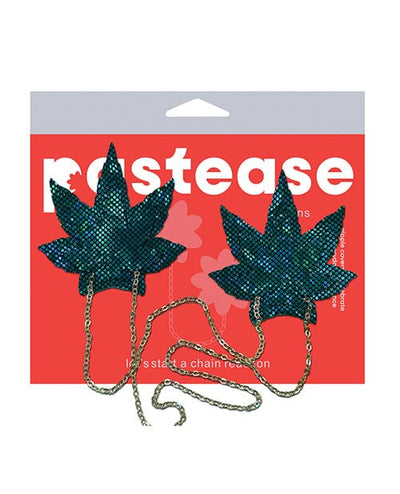 Pastease Pastease Chains Disco Weed Leaf - Green O/s Lingerie & Costumes