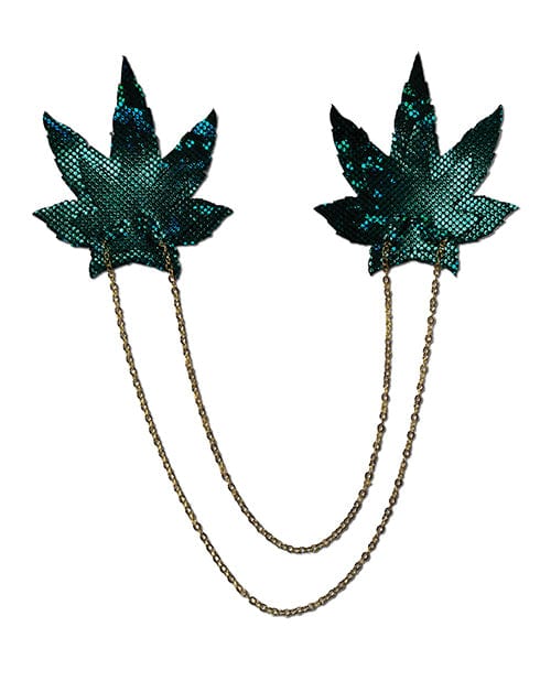 Pastease Pastease Chains Disco Weed Leaf - Green O/s Lingerie &amp; Costumes