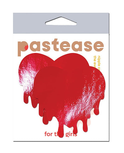 Pastease Pastease Faux Leather Melty Heart - Red O/S Lingerie & Costumes