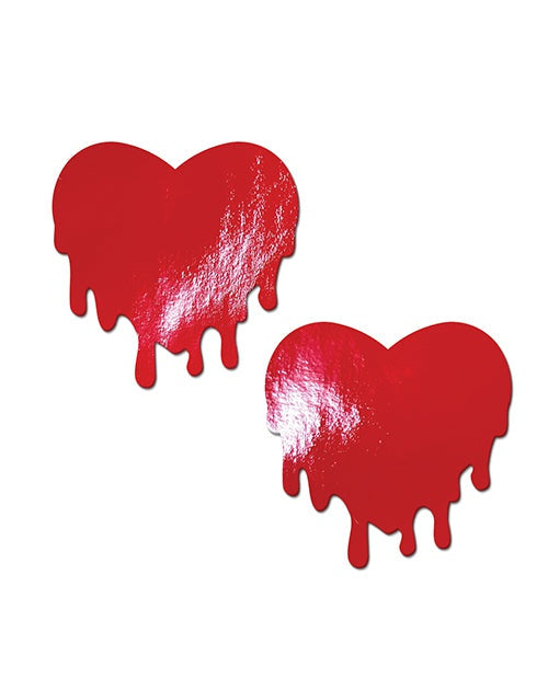 Pastease Pastease Faux Leather Melty Heart - Red O/S Lingerie &amp; Costumes