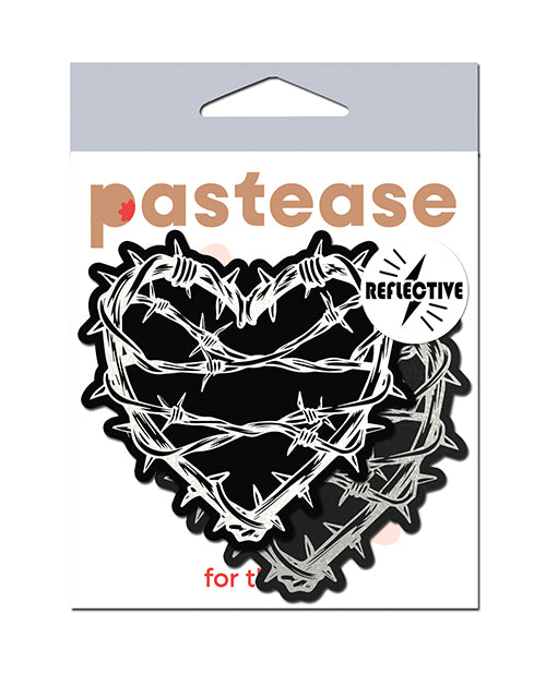 Pastease Pastease Premium Barbed Wire Heart Reflective - Black O/S Lingerie &amp; Costumes