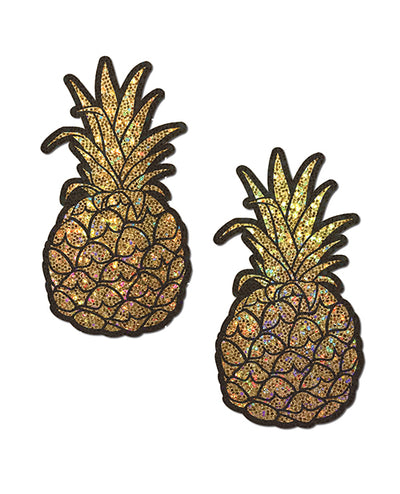 Pastease Pastease Premium Glitter Pineapple - Gold O/S Lingerie & Costumes