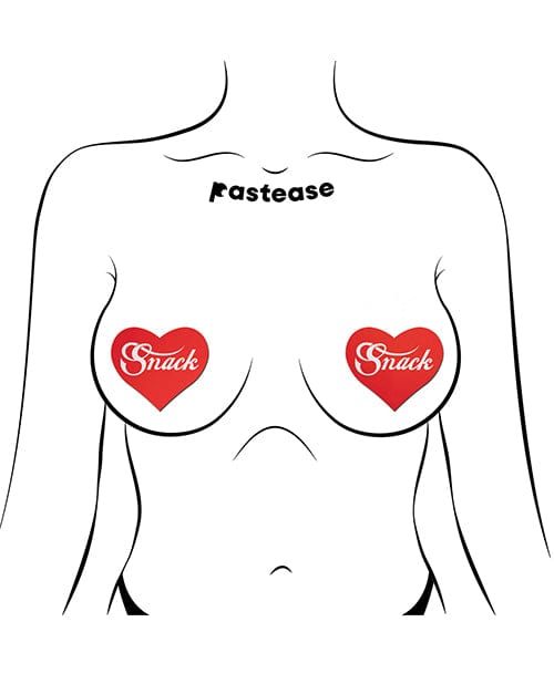 Pastease Pastease Premium Heart Snack - Red O/s Lingerie &amp; Costumes