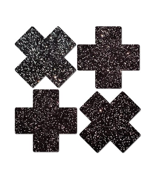 Pastease Pastease Premium Petites Sparkle Plus X - Black O/s Pack Of 2 Pair Lingerie &amp; Costumes