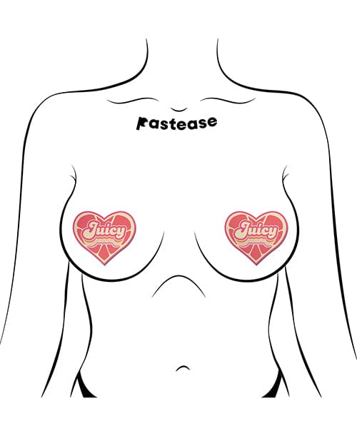 Pastease Pastease Premium Retro Heart Juicy - Pink Grapefruit O/s Lingerie &amp; Costumes