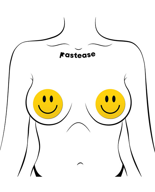 Pastease Pastease Premium Smiley Face - Yellow O/S Lingerie &amp; Costumes