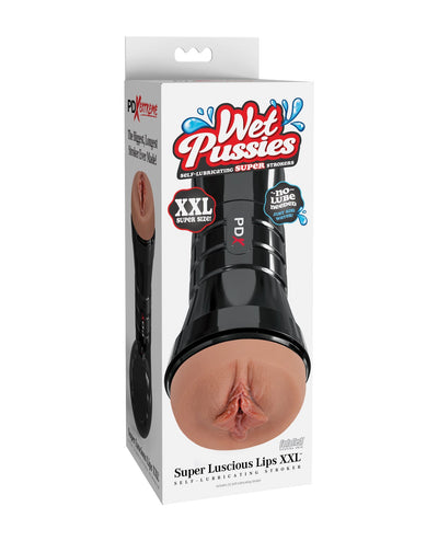 Pdx Brands PDX Extreme Wet Pussies Super Luscious Lips XXL Stroker - Brown Penis Toys