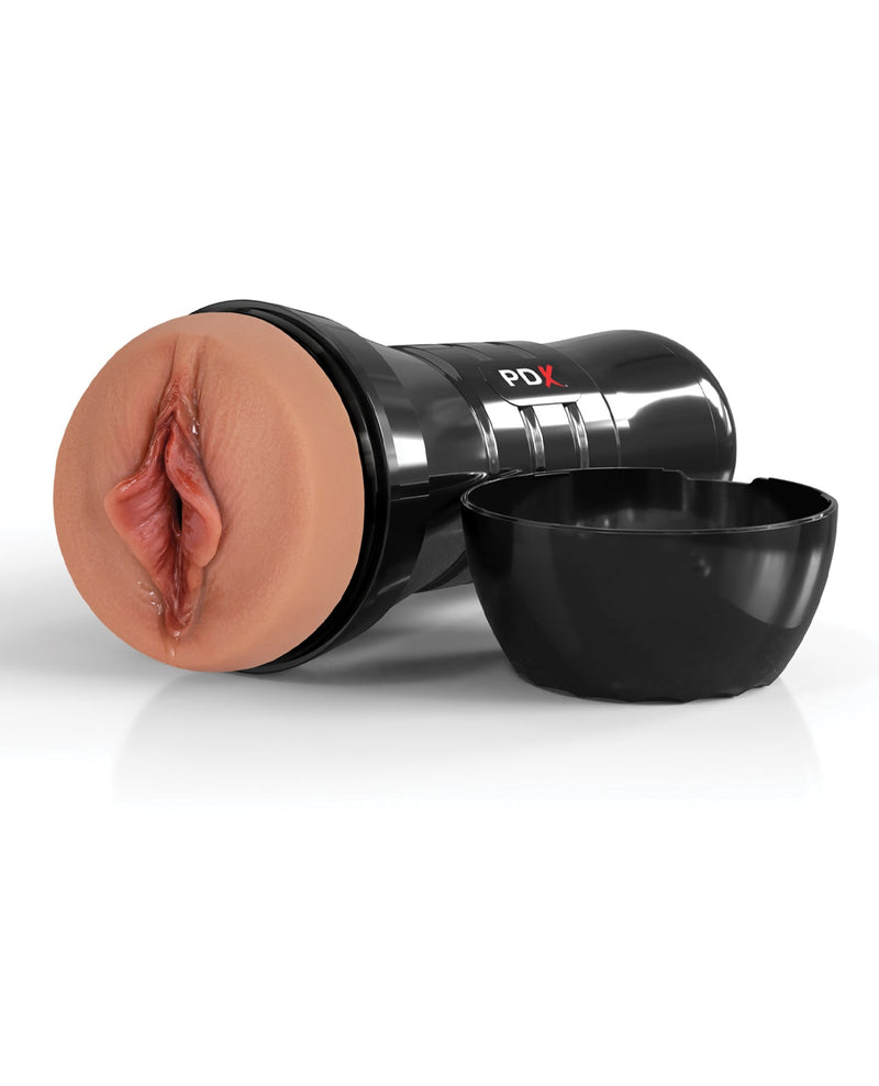 Pdx Brands PDX Extreme Wet Pussies Super Luscious Lips XXL Stroker - Brown Penis Toys