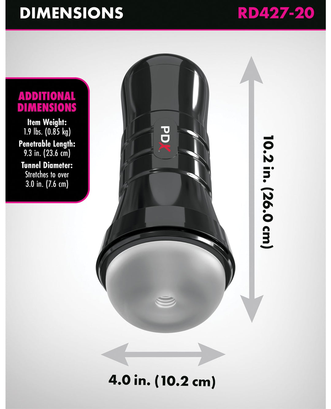 Pdx Brands PDX Extreme Wet Stroker Slide &amp; Glide XXL - Frosted Penis Toys