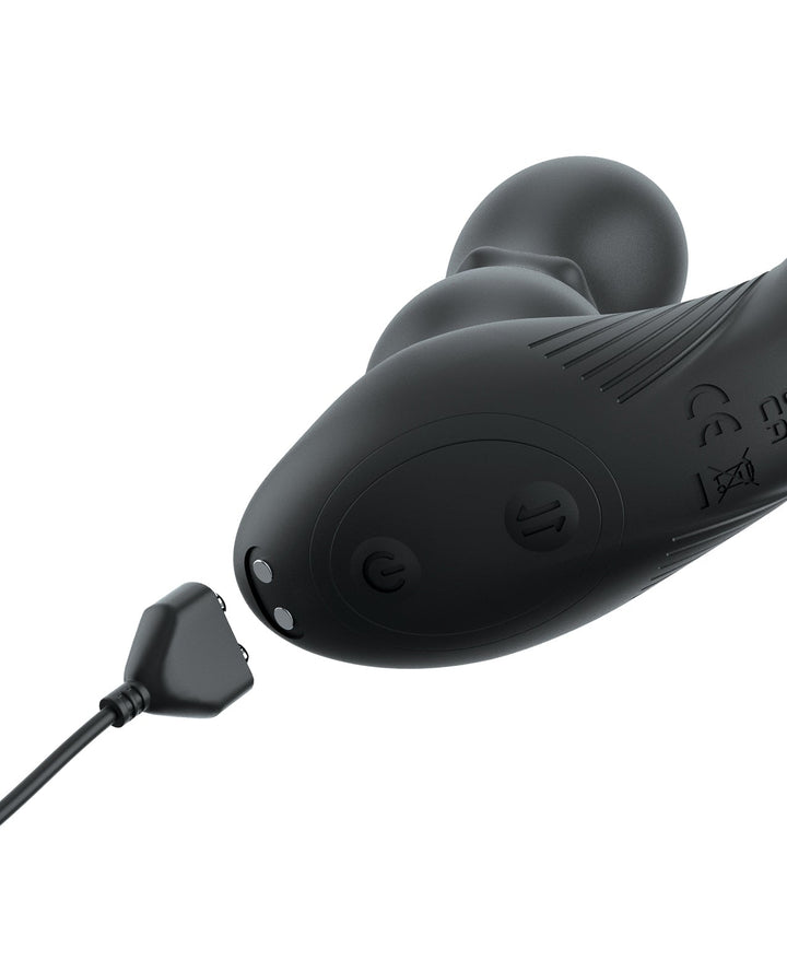 Pipedream Products Anal Fantasy Elite Ass-Gasm Slide &amp; Glide P-Spot Stimulator - Black Anal Toys