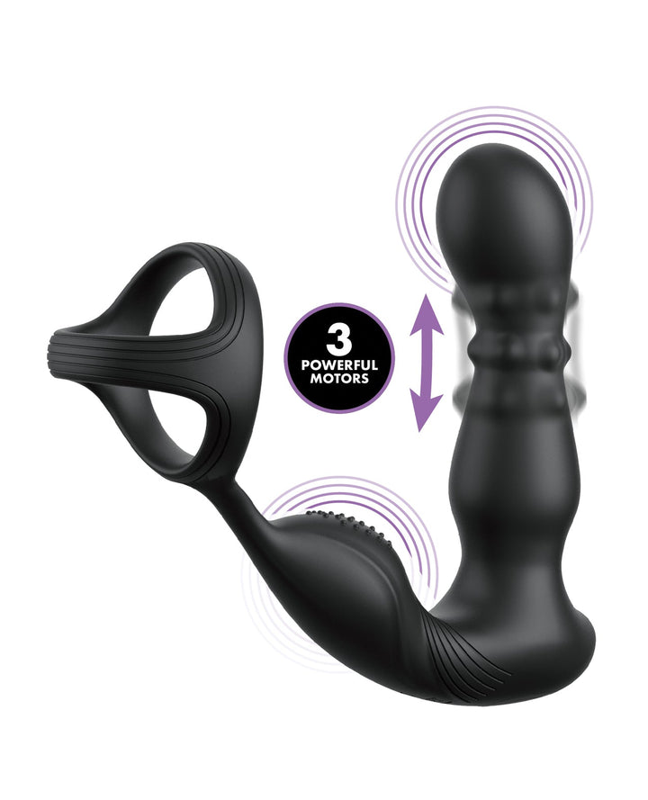Pipedream Products Anal Fantasy Elite Ass-Gasm Slide &amp; Glide P-Spot Stimulator - Black Anal Toys