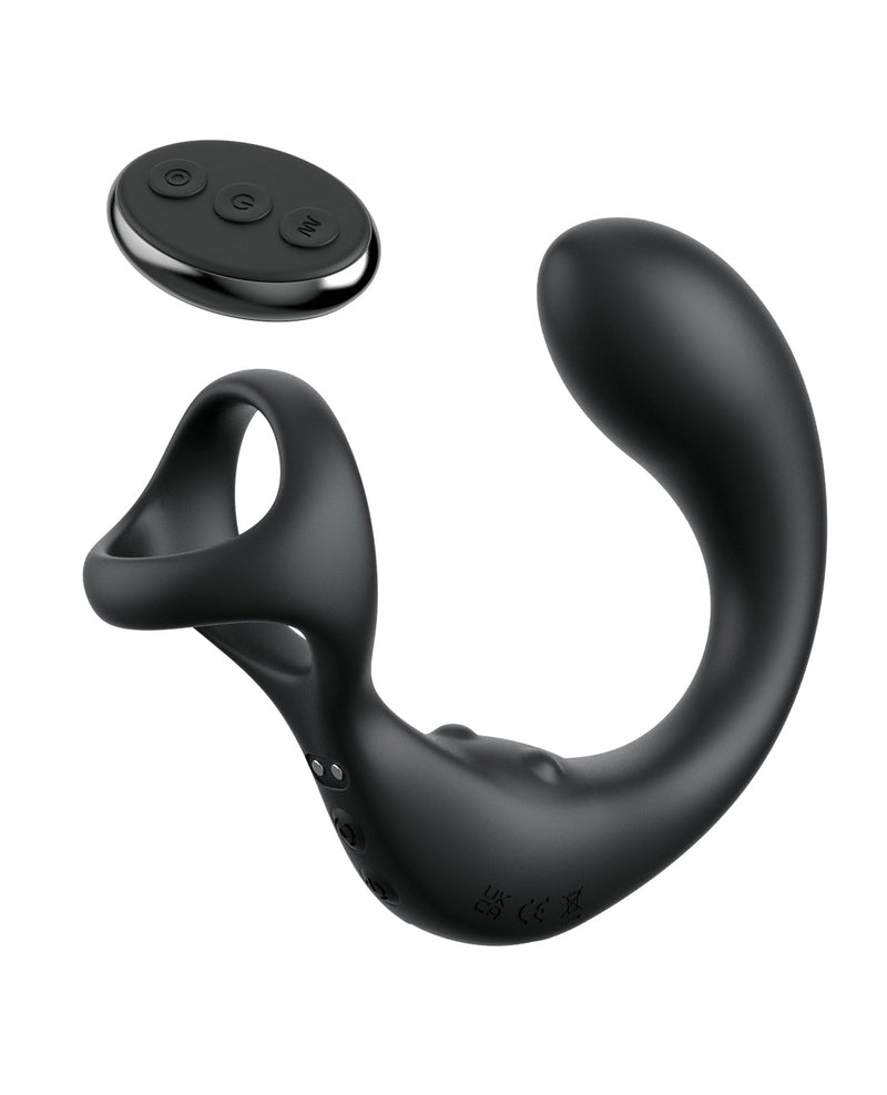 Pipedream Products Anal Fantasy Elite Ass-Gasm Taint-Alizer P-Spot Vibrator - Black Anal Toys