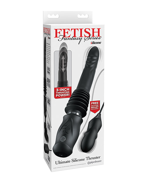 Pipedream Products Fetish Fantasy Series Ultimate Silicone Thruster - Black Vibrators