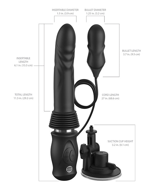 Pipedream Products Fetish Fantasy Series Ultimate Silicone Thruster - Black Vibrators