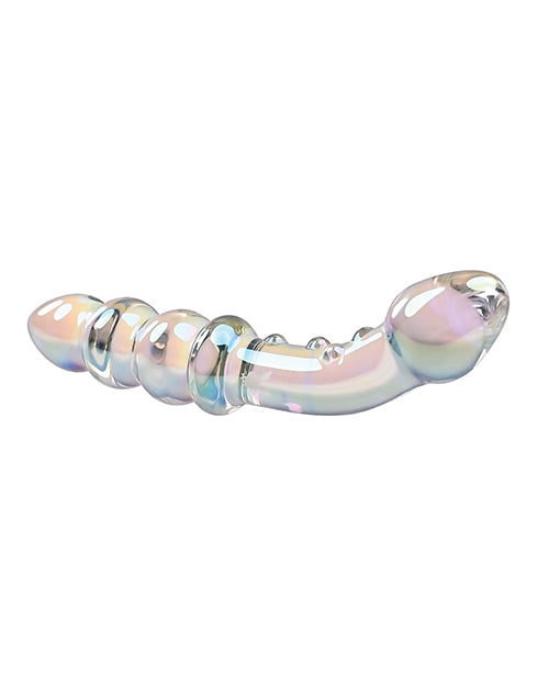 Playboy Playboy Pleasure Jewels Double Glass Dildo with Anal Beads - Clear Dildos