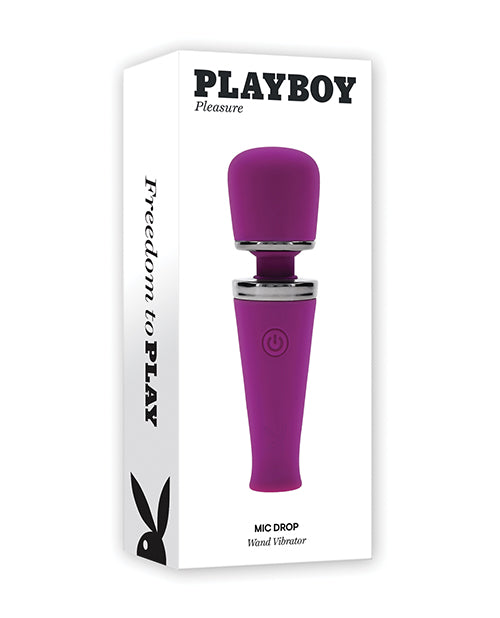 Playboy Playboy Pleasure Mic Drop Petite Wand Vibrator - Fuschia Vibrators