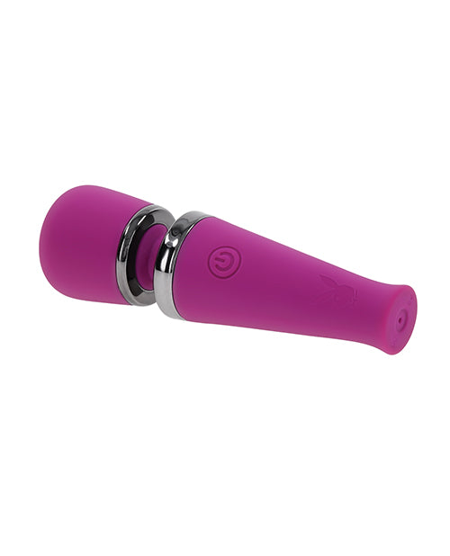 Playboy Playboy Pleasure Mic Drop Petite Wand Vibrator - Fuschia Vibrators