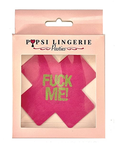 Popsi Lingerie Glow In The Dark Fuck Me Pasties - O/s Pink Lingerie &amp; Costumes