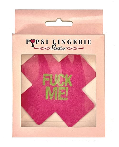 Popsi Lingerie Glow In The Dark Fuck Me Pasties - O/s Pink Lingerie & Costumes