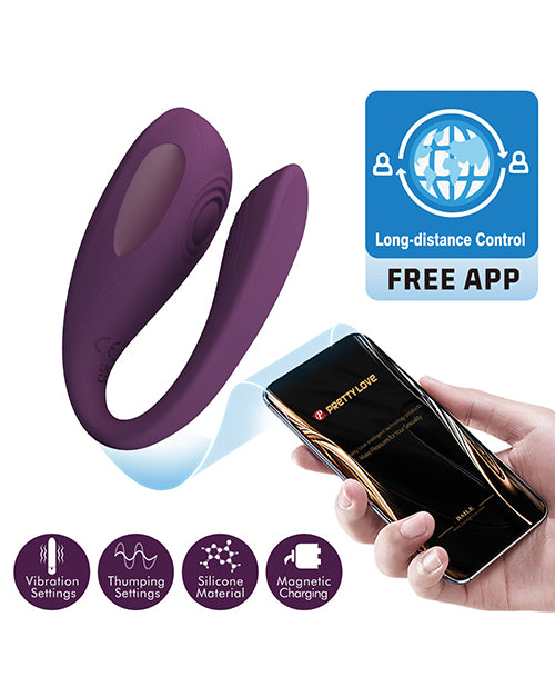 Pretty Love Pretty Love Aari Thumping Dual Vibrator - Purple Vibrators