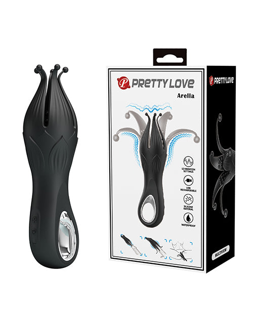 Pretty Love Pretty Love Arella Multi Petal Stimulator - Black Vibrators