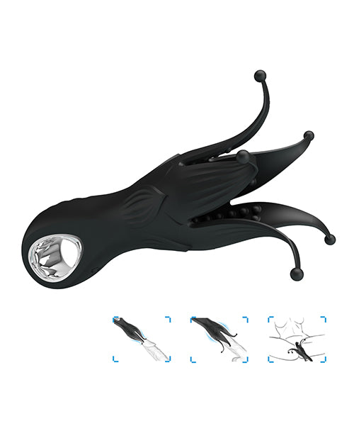 Pretty Love Pretty Love Arella Multi Petal Stimulator - Black Vibrators