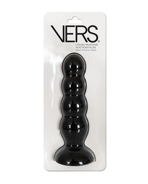 Rascal Video LLC VERS Liquid Silicone Suction Plug - Black Anal Toys