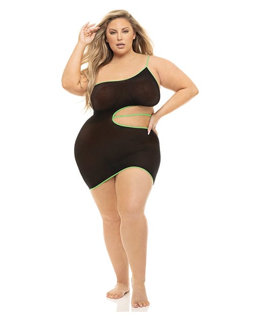 Rene Rofe Pink Lipstick All You Need Cut Out Dress Black / Queen Lingerie &amp; Costumes
