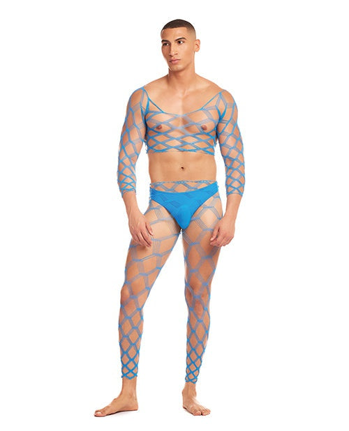 Rene Rofe Rainbow Party Future Mode 3 pc Set - Blue / L/XL Lingerie &amp; Costumes