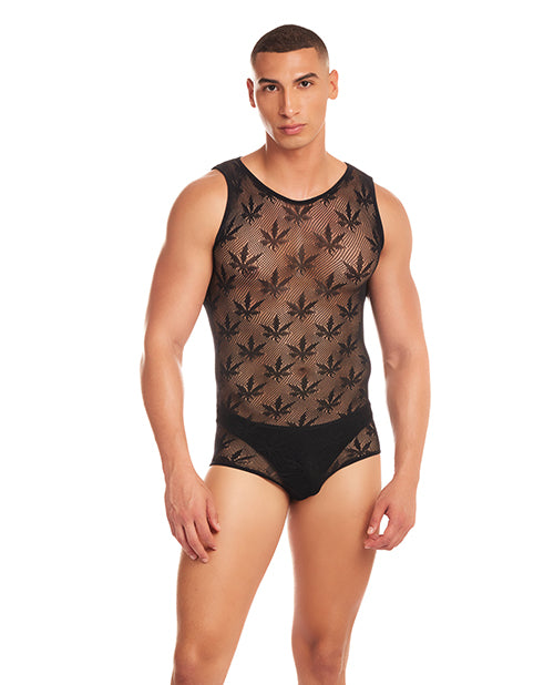 Rene Rofe Rainbow Party Night Blaze Singlet 2 pc Set - Black L / XL Lingerie &amp; Costumes