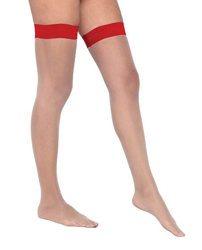 Roma Costume INC Colored Silicone Stay Up Stockings O/s Red Lingerie & Costumes