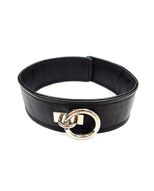 Rouge Group Ltd Rouge Fetish Play Vegan Leather Collar - Black Kink &amp; BDSM