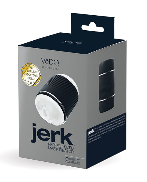 Savvy Co. VeDO Jerk Masturbation Sleeve - Black/Clear Penis Toys