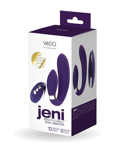 Savvy Co. VeDO Jeni C-Shaped Dual Motor Vibe w/Remote Purple Vibrators