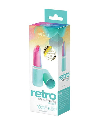 Savvy Co. Vedo Retro Rechargeable Bullet Lip Stick Vibe Turquoise Vibrators